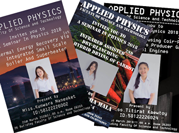 Invites to a seminar in physics 21st
March 2018